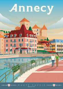 François Beutier, Annecy France Travel Posters Art print