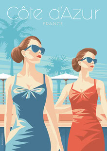 François Beutier, French Riviera France Travel Poster Art Print