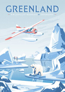 François Beutier, Greenland Denmark Travel Poster Art Print - Grönland, Europa