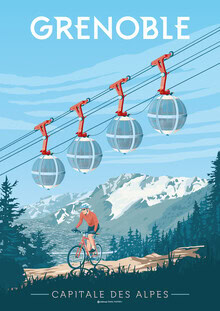 François Beutier, Grenoble France Travel Poster Art print