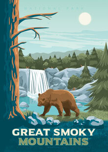 François Beutier, Great Smoky Mountains National Parl Travel Poster Art print