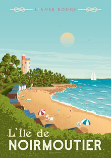 François Beutier, Noirmoutier France Travel Poster Art Print