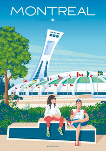 François Beutier, Montreal Canada Travel Poster Art print