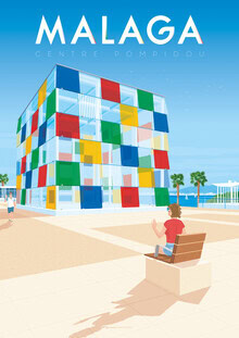 François Beutier, Malaga Andalusia Spain Travel Posters Art Print