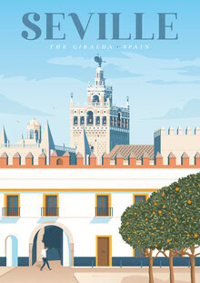 François Beutier, Seville Spain Travel Poster Art Print