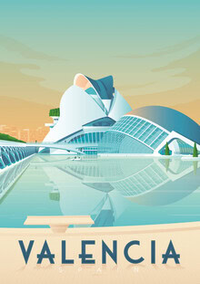 François Beutier, Valencia Spain Travel Poster Art Print