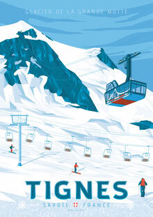 François Beutier, Tigne France Travel Poster Art Print
