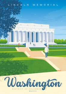 François Beutier, Washington DC United States Travel Poster Art Print