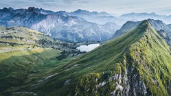 Photo art by Johannes Hulsch: Seealpsee in the Bavarian Alps, tranquil summer landscape