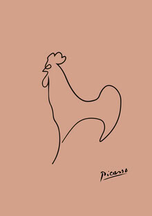 Art Classics, Picasso Strichzeichnung - Hahn Terracotta - Deutschland, Europa)