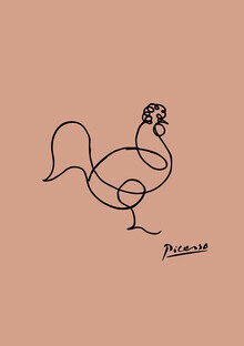 Art Classics, Picasso Strichzeichnung - Huhn Terracotta - Deutschland, Europa)