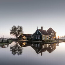 Photo art by Ronny Behnert: serene landscape in the Netherlands at sunrise