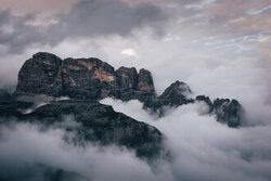 Photo art by Christian Seidenberg: clouds over the Alps with a calm mood
