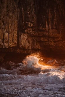 Waves wall art by Kerstin Maier: calm wave at the coast of Dorset, England.