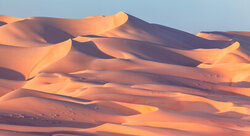 Wall art by Achim Thomae: untouched sand dunes of the Rub al Khali Desert in Abu Dhabi