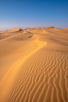 Wall art by Achim Thomae: gentle sand dunes of the Rub al Khali desert in Abu Dhabi