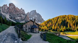 Acrylglasbild von Achim Thomae: herbstliche Farben im Val Venegia, Südtirol