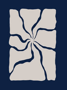 Abstrakte Illustration mit harmonischen Formen und einem eleganten Fluss.