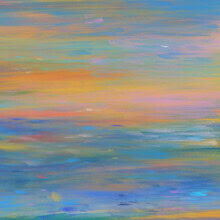 Photo art by Bellassai Cesare: gentle sunset over the water