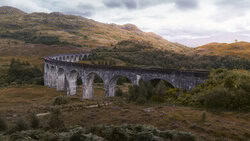 Photo art by Norbert Gräf: Glenfinnan Viaduct on a cloudy day in Scotland