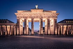 Photo art by Achim Thomae: Brandenburg Gate at sunrise in Berlin