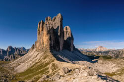 Photo art by Achim Thomae: majestic Three Peaks in South Tyrol