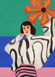 Illustration von Branka Kodžoman: lebendige Farben und träumerische Formen in harmonischem Zusammenspiel.