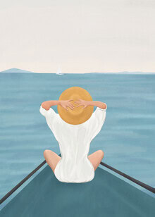 Illustration by Branka Kodžoman: serene summer break by the water