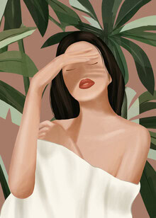 Illustration by Branka Kodžoman: gentle femininity in calm colors