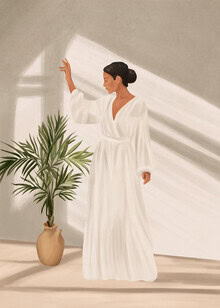 Illustration by Branka Kodžoman: a woman by an open window, light streaming in.