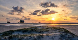 Achim Thomae, Sunset at the German North Sea Coast - Germany, Europe