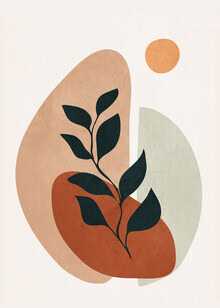 Illustration von Branka Kodžoman: sanfte organische Formen in Erdtönen