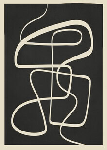 Abstrakte Linien in dunklen Tönen, harmonisch und modern.