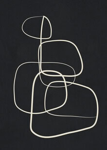 Abstrakte Linien in sanften, organischen Formen, die Ruhe und Balance vermitteln.