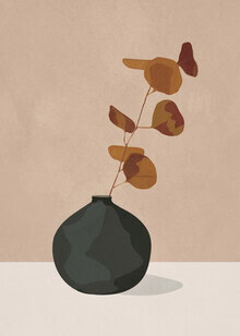 Illustration von Branka Kodžoman: Eukalyptus in sanften Erdtönen