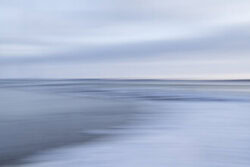 Wall art by Nadja Jacke: blurred winter shore at the Baltic Sea