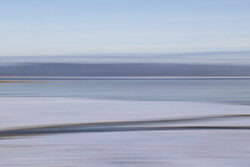 Wall art of a blurred winter beach on the Baltic Sea with gentle movements