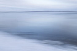 Photo art: Baltic Sea winter shore with soft colors and gentle movements