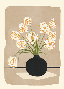 Wandbild von Branka Kodžoman: Blumenstillleben mit zarten Farben