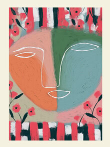 Wall art by Branka Kodžoman: dreamy floral illustration in soft colors.