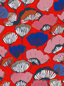 Illustration von Branka Kodžoman: lebendige Farben und florale Muster im sommerlichen Stil