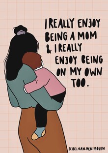 Wall art by Kirstina Termühlen: stylish illustration about love and motherhood