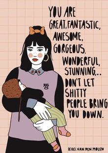 Stylish illustration by Kirstina Termühlen: powerful female empowerment