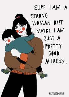 Illustration by Kiki Van Den Molen: stylish depiction of an actress.