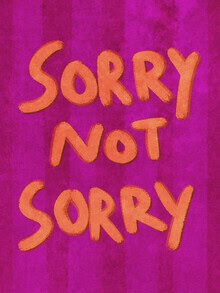 Hand lettering with a humorous quote and colorful stripes by Raissa Oltmanns