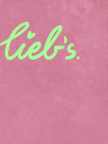 Illustration by Raissa Oltmanns: handwritten love message in pink and green