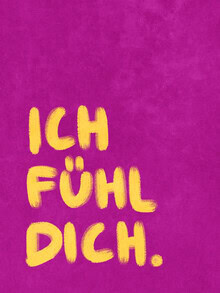 Wall art featuring hand lettering: a warm message in vibrant colors.