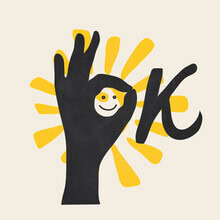 Wall art featuring playful shapes and a joyful mood by Branka Kodžoman