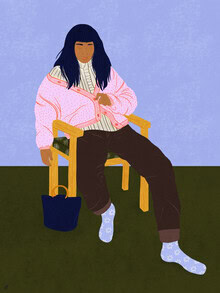 Illustration by Javiera Hernandez: humorous depiction of a mother's everyday life