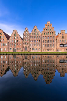 Photo art by Achim Thomae: historical architecture of the salt warehouse in Lübeck